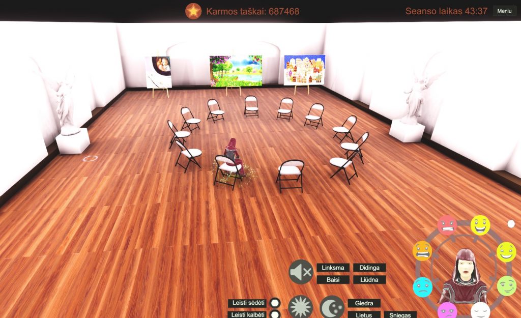 A virtual bibliotherapy chatroom.
