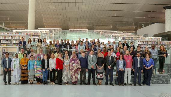 Group photo of participants in the 2018 EIFL General Assembly, which was hosted by Qatar National Library in Doha.
