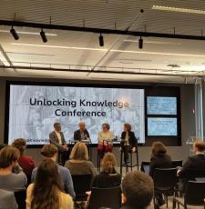 Teresa Hackett, EIFL moderated a panel discussion on legal uncertainty and exposure to liability. Left to right: Martin Senftleben, University of Amsterdam, Michael Arentoft, European Commission, Annabelle Shaw, British Film Institute 