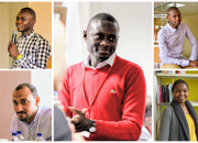 The five innovative librarians: clockwise, from top left, Momoh Mansaray (Sierra Leone), Allan Hagwelele (Zambia), Yusuf Ganyana Juma (Kenya), Jemmimah Wangechi Maragwa (Kenya) and Mostafa Mahammad Tuhami (Egypt).