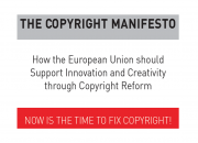 A banner saying "Now is the time to fix Copyright"