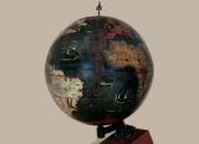 A dark globe of the world