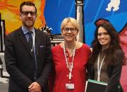 Members of the DC-PAL at the IGF2019 in Berlin, Germany. From left, Stuart Hamilton, Ramune Petuchovaite and Valensiya Dresvyannikova. 