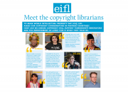 Poster with photos of librarians and quotes