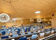 The WIPO Conference Hall, empty of people.