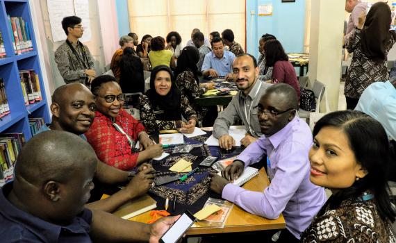 A group of participants in IYALI 2018 at an unconference session in Yogyakarta City Library, Indonesia. A group of participants in IYALI 2018 at an unconference session in Yogyakarta City Library, Indonesia.