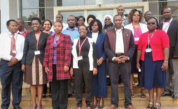 Group of workshop participants at Catholic University of East Africa (July 2017).