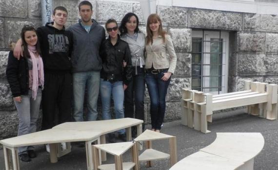Encouraged by training and the Novcici website, these young carpentry students sold the products they made in class and saved the income for a class excursion. Young carpentry students sold the products they made in class and saved the income for a class excursion.