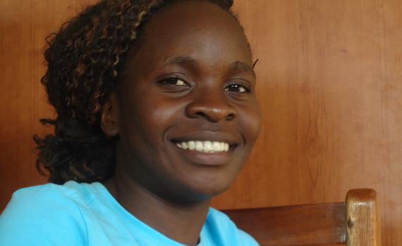  Babirye Gorretti, the young woman who opened her own computer school after business and computer skills training at Kawempe Youth Centre.