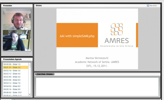 Marina Vermezovic is giving a presentation on SAMLphp